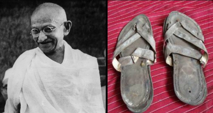 Sandaler, Auktion, Mahatma Gandhi, Gandhi